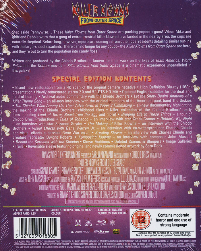 Killer Klowns From Outer Space (ej svensk text) (Blu-ray) - 2