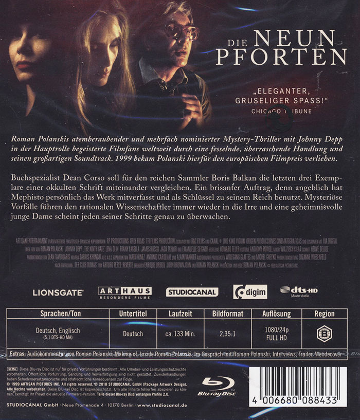 Ninth Gate (ej svensk text) (Blu-ray) - 2