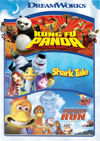 Kung Fu Panda / Shark Tale / Chicken Run (3-disc) - Kvarnvideo.se