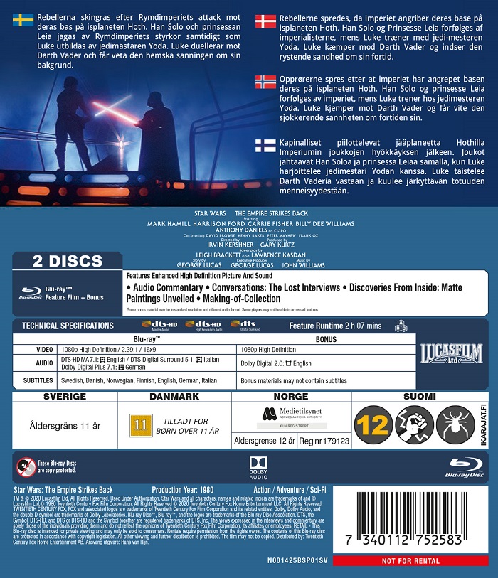 Star Wars V - The Empire Strikes Back (New Line Look) (Blu-ray) - 2