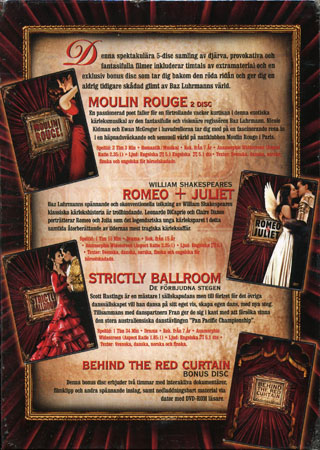 Baz Luhrmann's Red Curtain Trilogy (5-disc) - 2