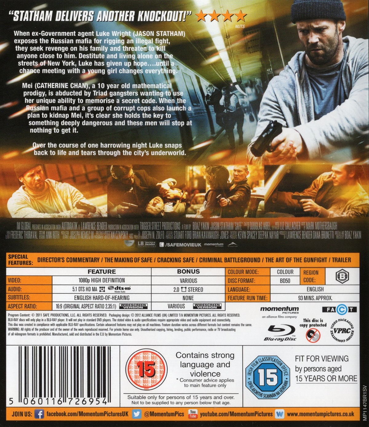 Safe (2012) (ej svensk text) (Blu-ray) - 2