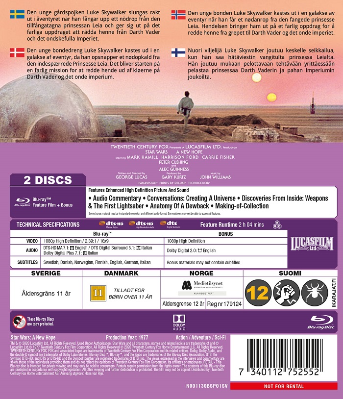 Star Wars IV - A New Hope (New Line Look) (Blu-ray) - 2