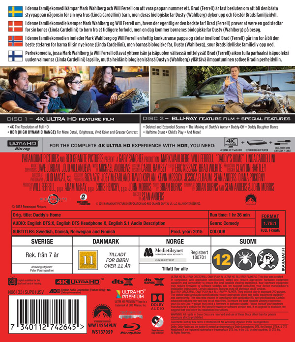 Daddy's Home (4K Ultra HD Blu-ray + Blu-ray) - 2