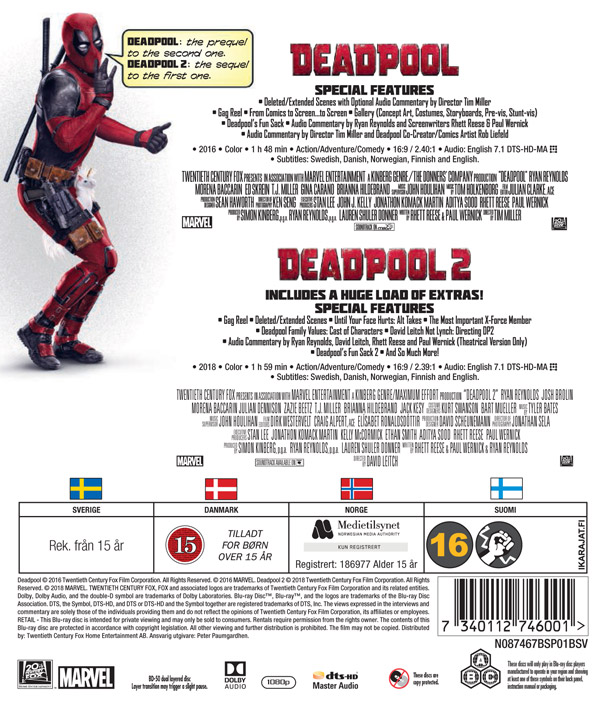 Deadpool 1+2  (Blu-ray) - 2
