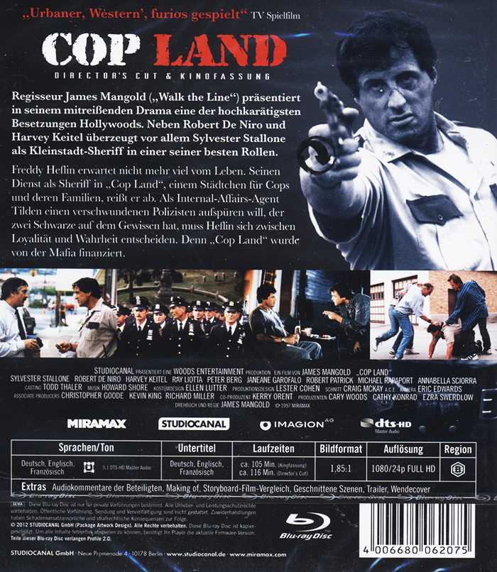 Cop Land (ej svensk text) (Theatrical Version & Director's cut) (Blu-ray) - 2