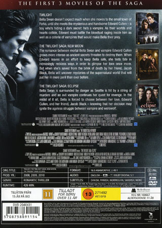 Twilight Saga - Twilight / New Moon / Eclipse Box (3-disc) - 2