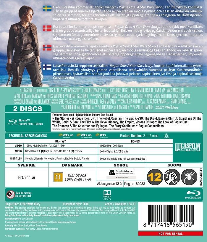 Rogue One - A Star Wars Story (New Line Look) (Blu-ray) - 2