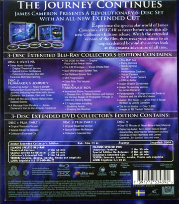 Avatar - Extended Collector's Edition (3-disc Blu-ray + 3-disc DVD) (Begagnad) - 2