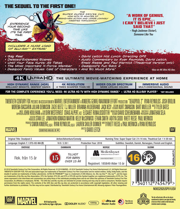 Deadpool 2 (4K Ultra HD Blu-ray) - 2