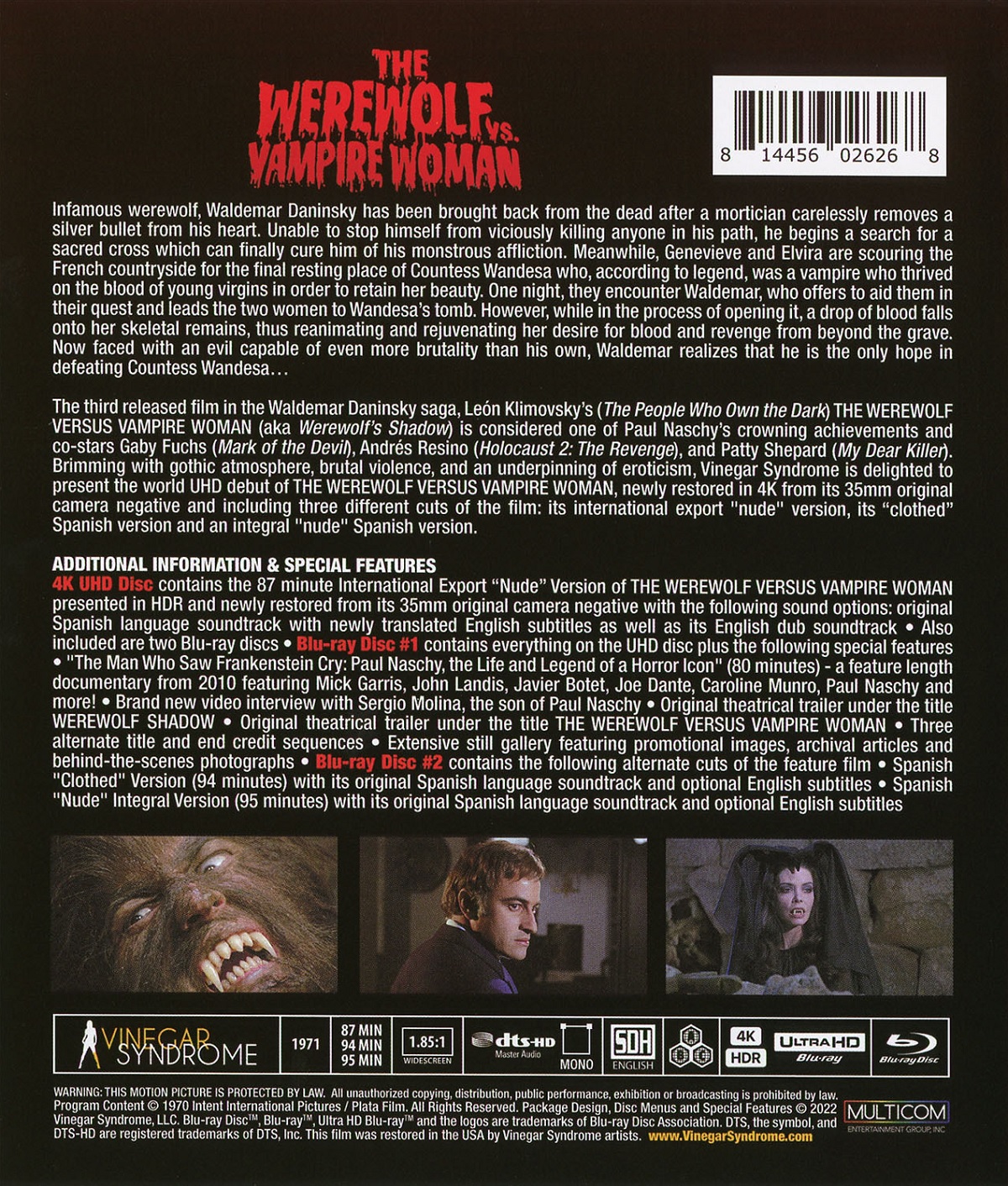 The Werewolf vs. the Vampire Woman (ej svensk text) (4K Ultra HD + Blu-ray) - 2