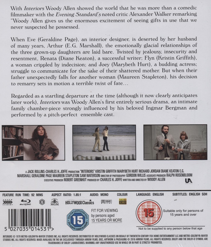 Interiors (ej svensk text) (Blu-ray) - 2