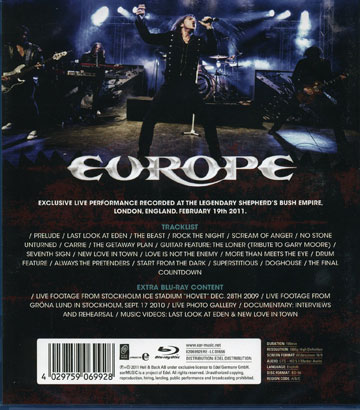 Europe - Live At Shepherd's Bush, London (Blu-ray) - 2