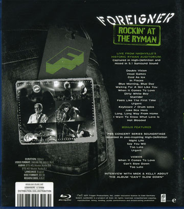 Foreigner - Rockin' At the Ryman (Blu-ray) - 2