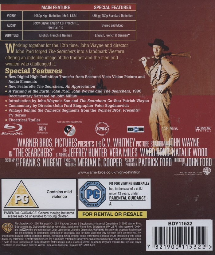 Searchers (ej svensk text) (Blu-ray) - 2