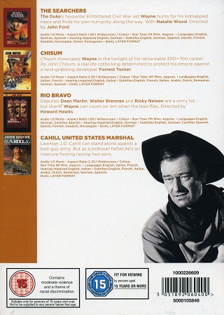 John Wayne Collection (ej svensk text på två filmer) - 2