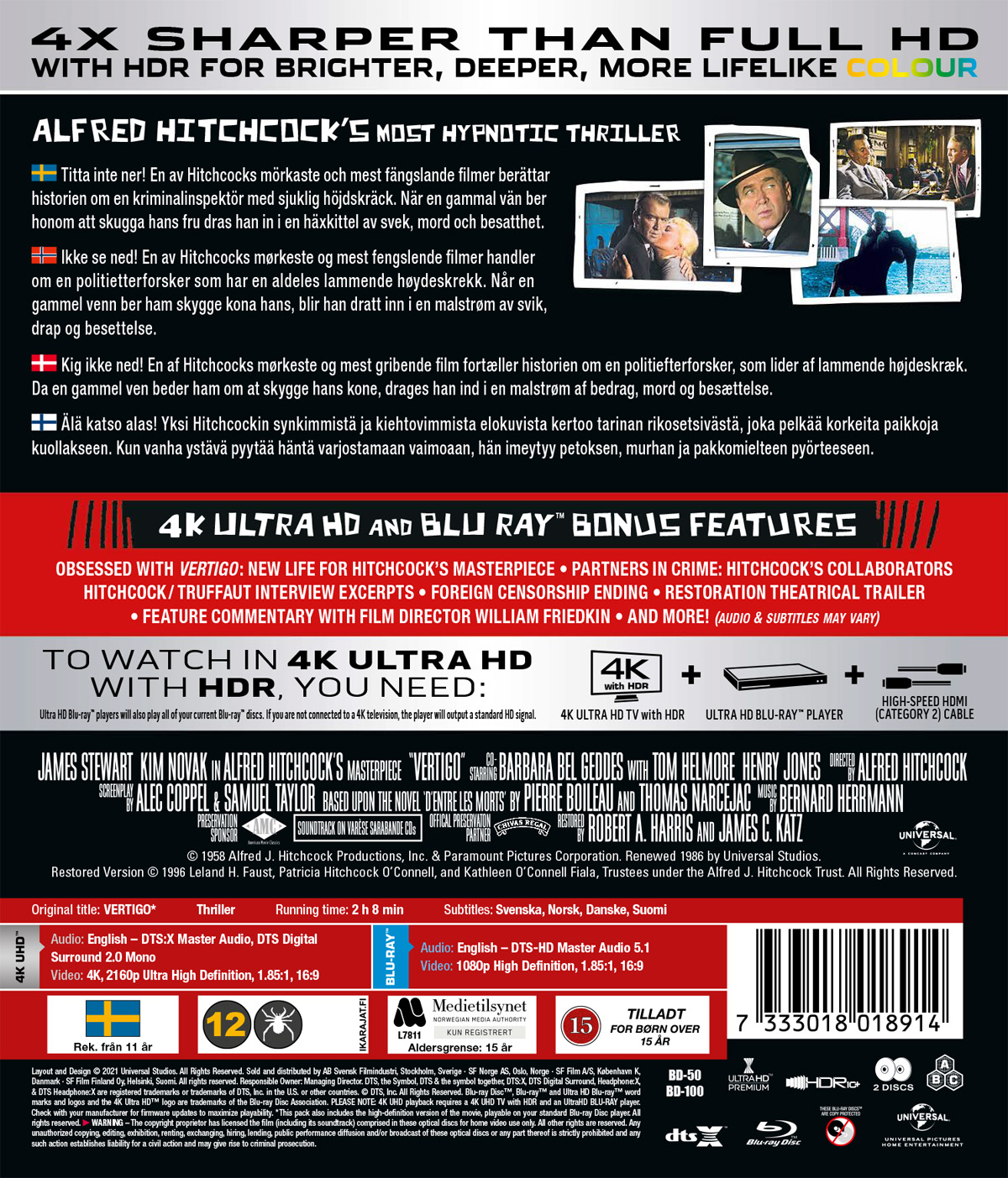 Vertigo (4K Ultra HD Blu-ray + Blu-ray) - 2