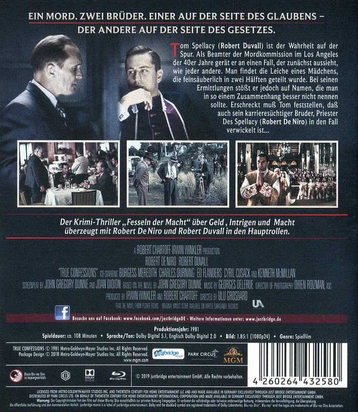 True Confessions (ej svensk text) (Blu-ray) - 2