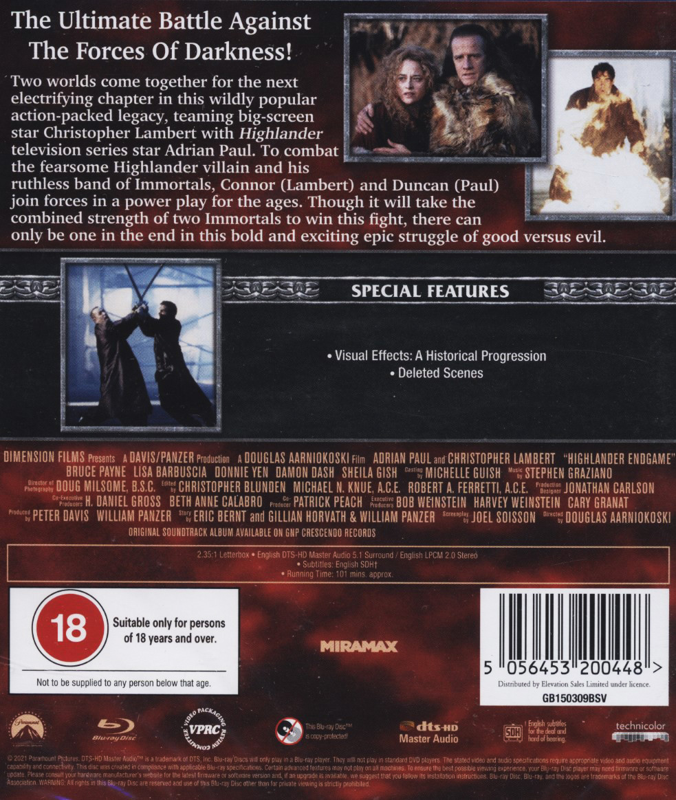 Highlander: Endgame (ej svensk text) (Blu-ray) - 2