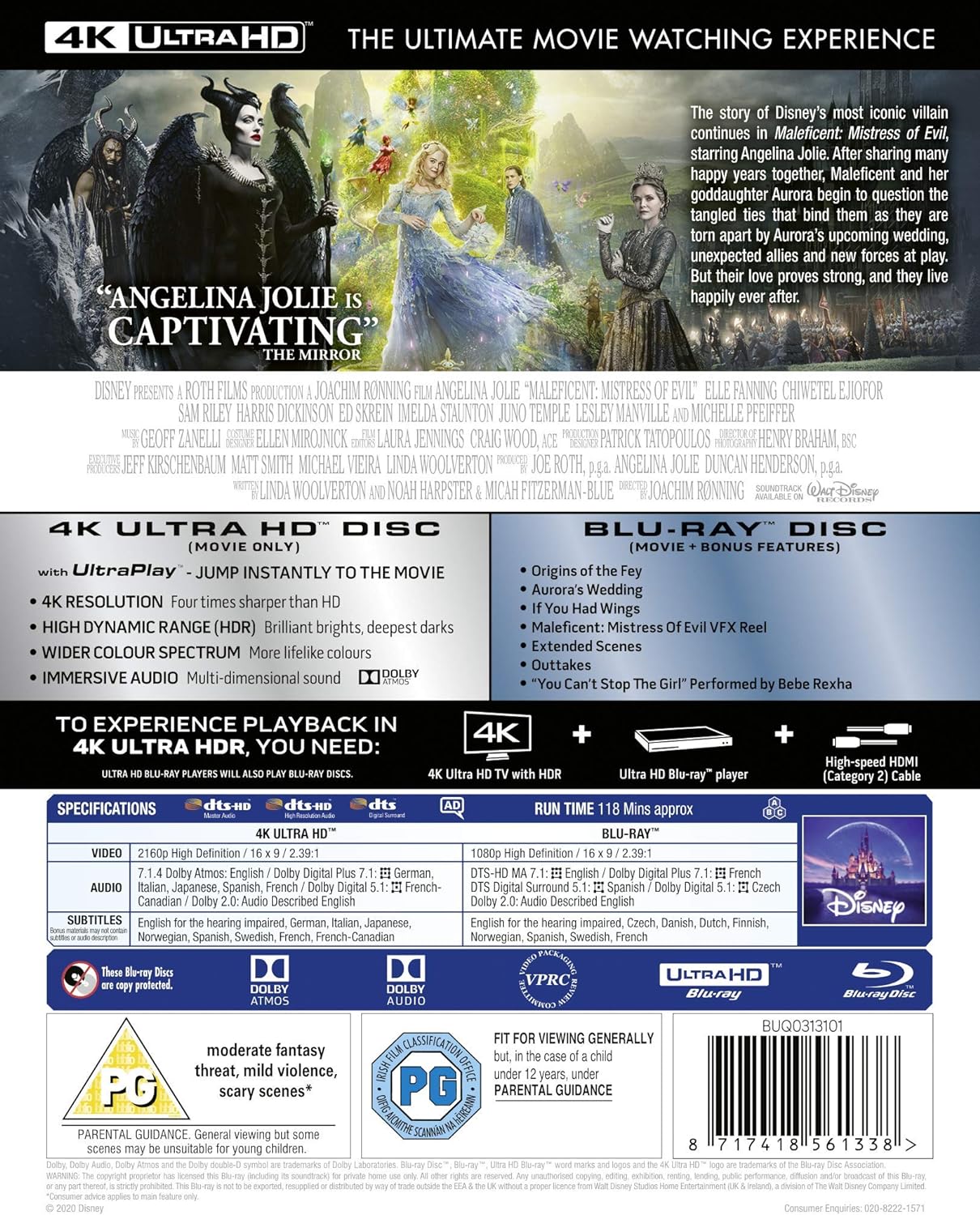 Maleficent 2 - Ondskans Härskarinna (4K Ultra HD Blu-ray + Blu-ray) - 2