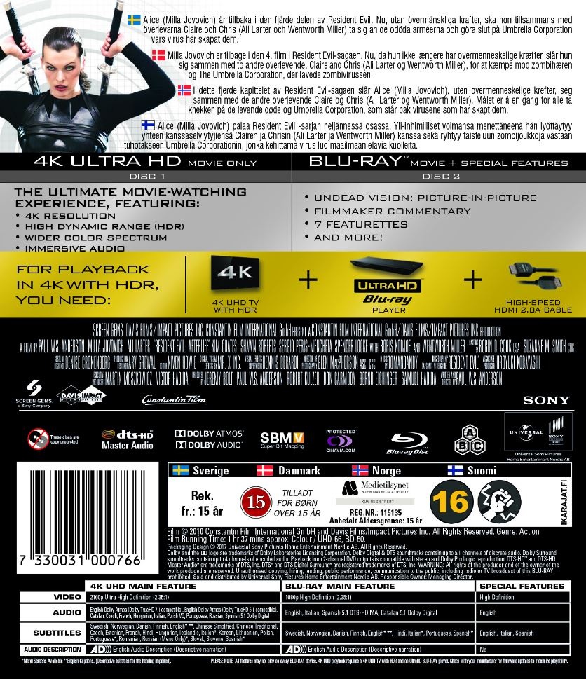 Resident Evil: Afterlife (4K Ultra HD + Blu-ray) - 2