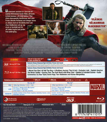 Thor 2 - The Dark World (Real 3D + Blu-ray) (Begagnad) - 2