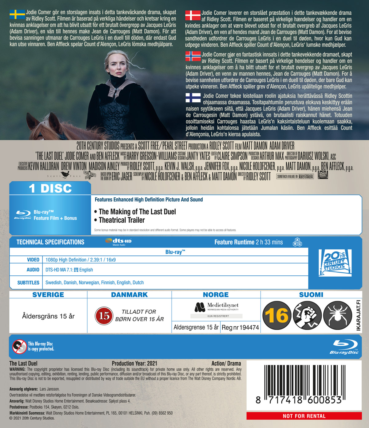 Last Duel (Blu-ray) - 2