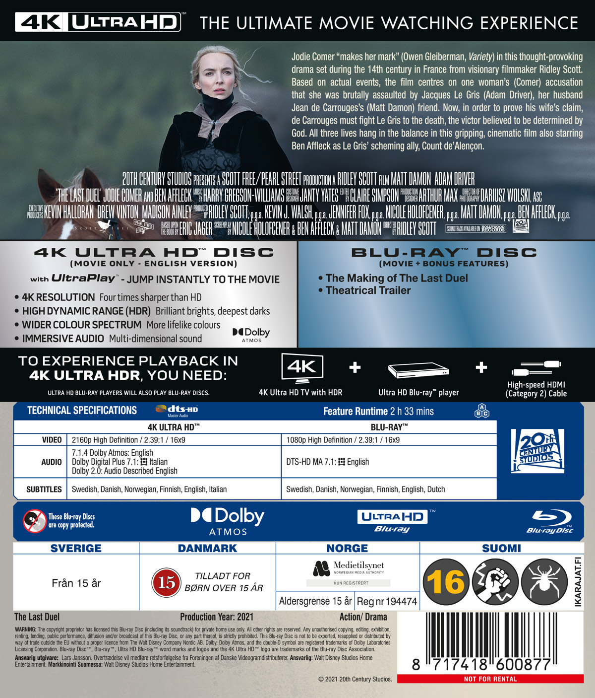 Last Duel (4K Ultra HD + Blu-ray) - 2