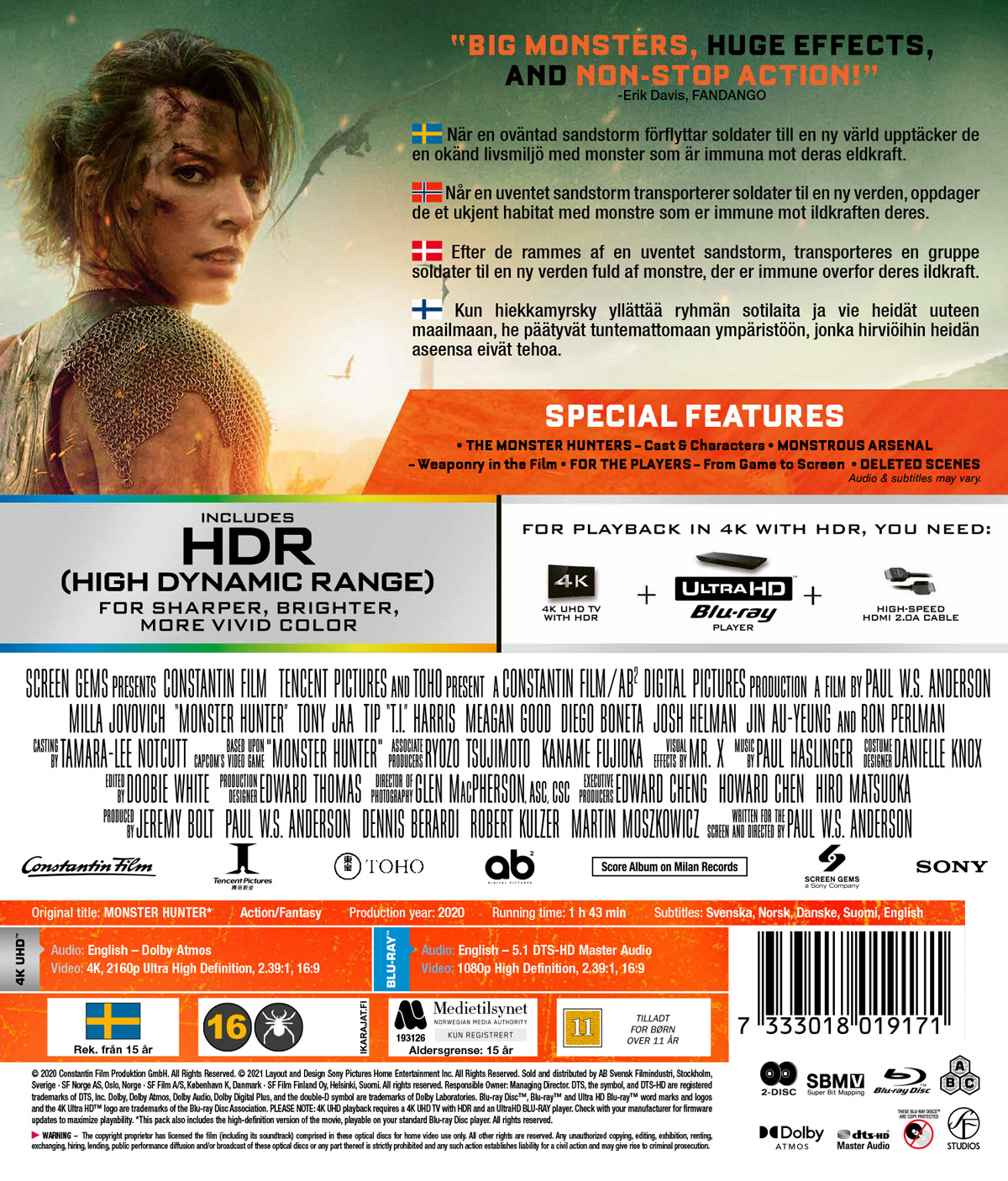 Monster Hunter (4K Ultra HD Blu-ray + Blu-ray) - 2