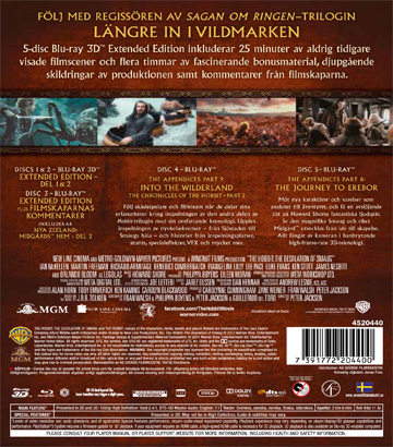 Hobbit - Smaugs Ödemark - Extended Edition (5-disc) (Blu-ray + Real 3D) - 2