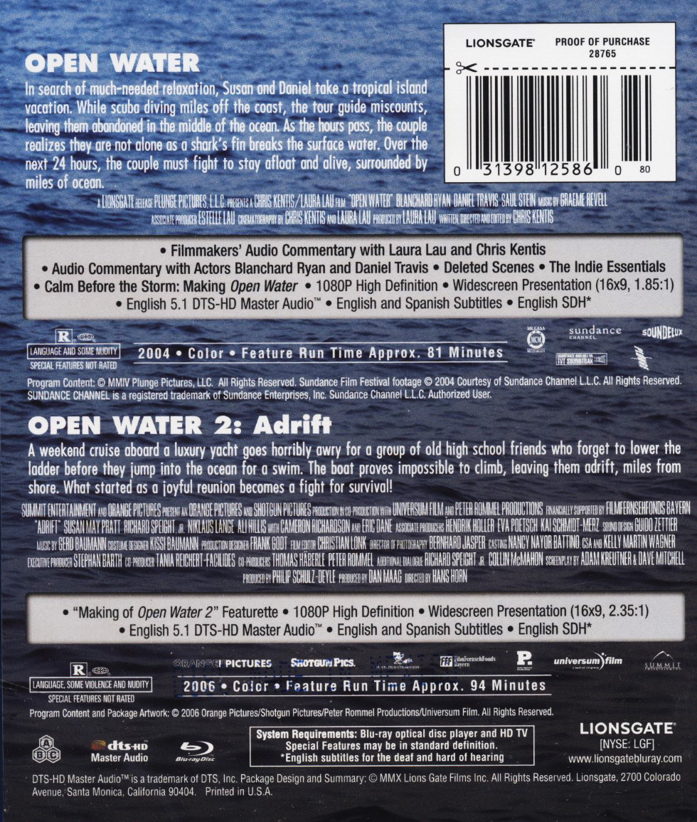 Open Water / Open Water 2 (ej svensk text) (Blu-ray) - 2