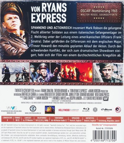 Von Ryan's Express (ej svensk text) (Blu-ray) - 2