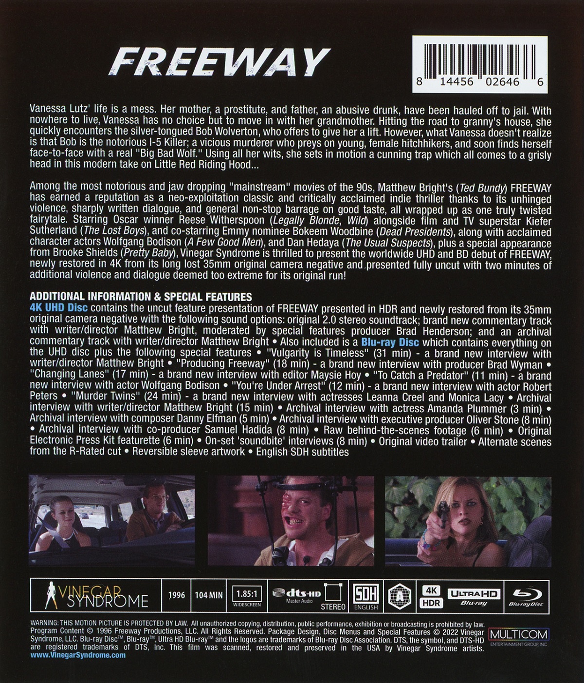 Freeway (ej svensk text) (4K Ultra HD + Blu-ray) - 2