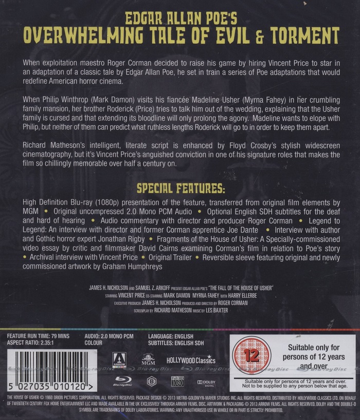 Fall of the House of Usher (ej svensk text) (Blu-ray) - 2