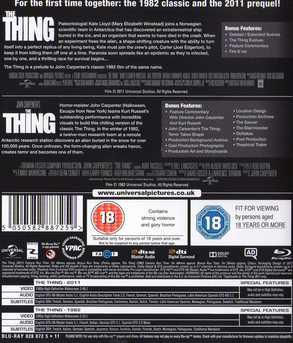 The Thing (1982) / The Thing (2011) (Blu-Ray) - 2
