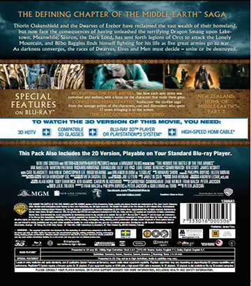 Hobbit - Femhäradslaget - Steel Book (Blu-ray + Real 3D) - 2