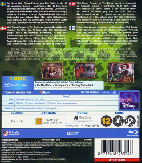 Alice I Underlandet (2010) (Blu-ray) - 2