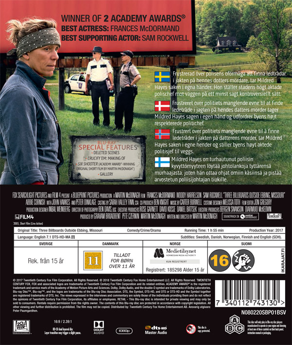 Three Billboards Outside Ebbing, Missouri (Blu-ray) - 2