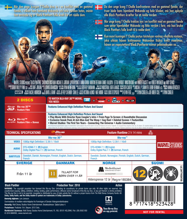Black Panther (Blu-ray 3D + Blu-ray) - 2