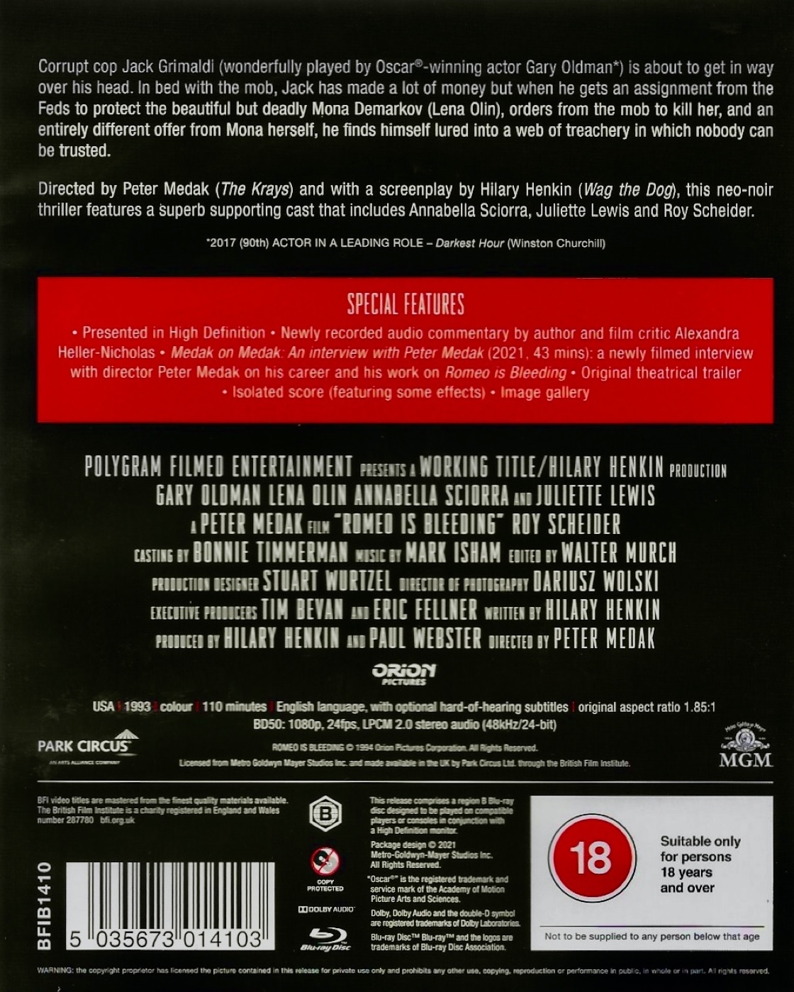 Romeo Is Bleeding (ej svensk text) (Blu-ray) - 2