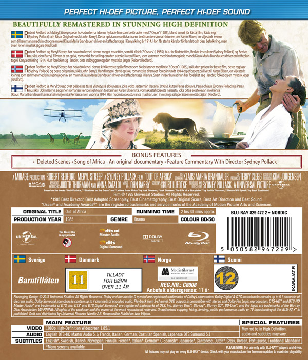 Out of Africa (Blu-ray) - 2