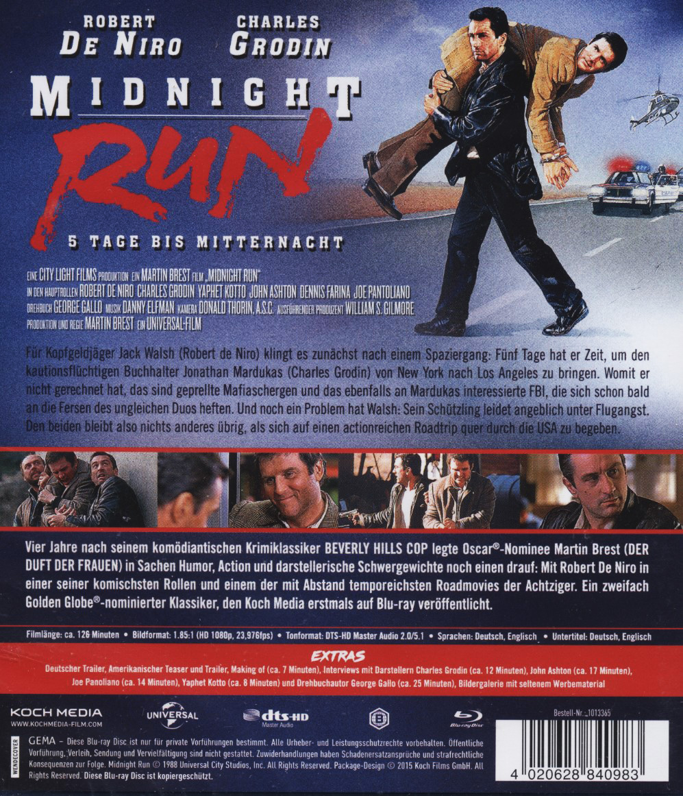 Midnight Run (ej svensk text) (Blu-ray) - Kvarnvideo.se
