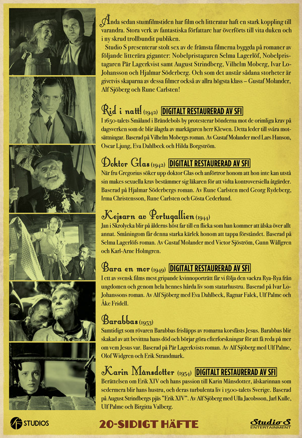 Svenska Litterära Mästerverk På Film - Volym 1 - 2