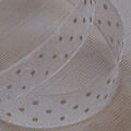 Organza with dots white  3/8 inch 10mm 2 meter