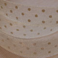 organzaband med  prickar creme 3/8" 10mm 2meter