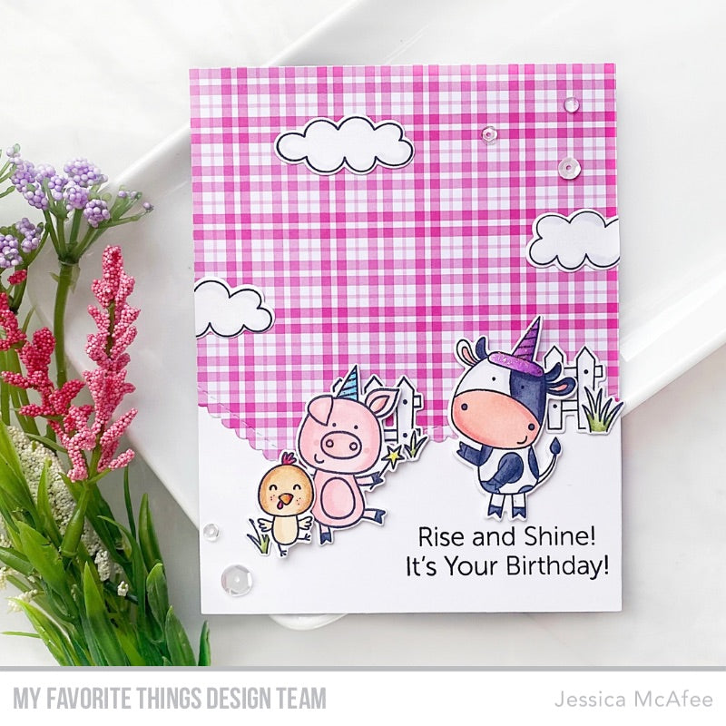 MY FAVORITE THINGS -Barnyard Birthday STAMP & DIE SET - 11