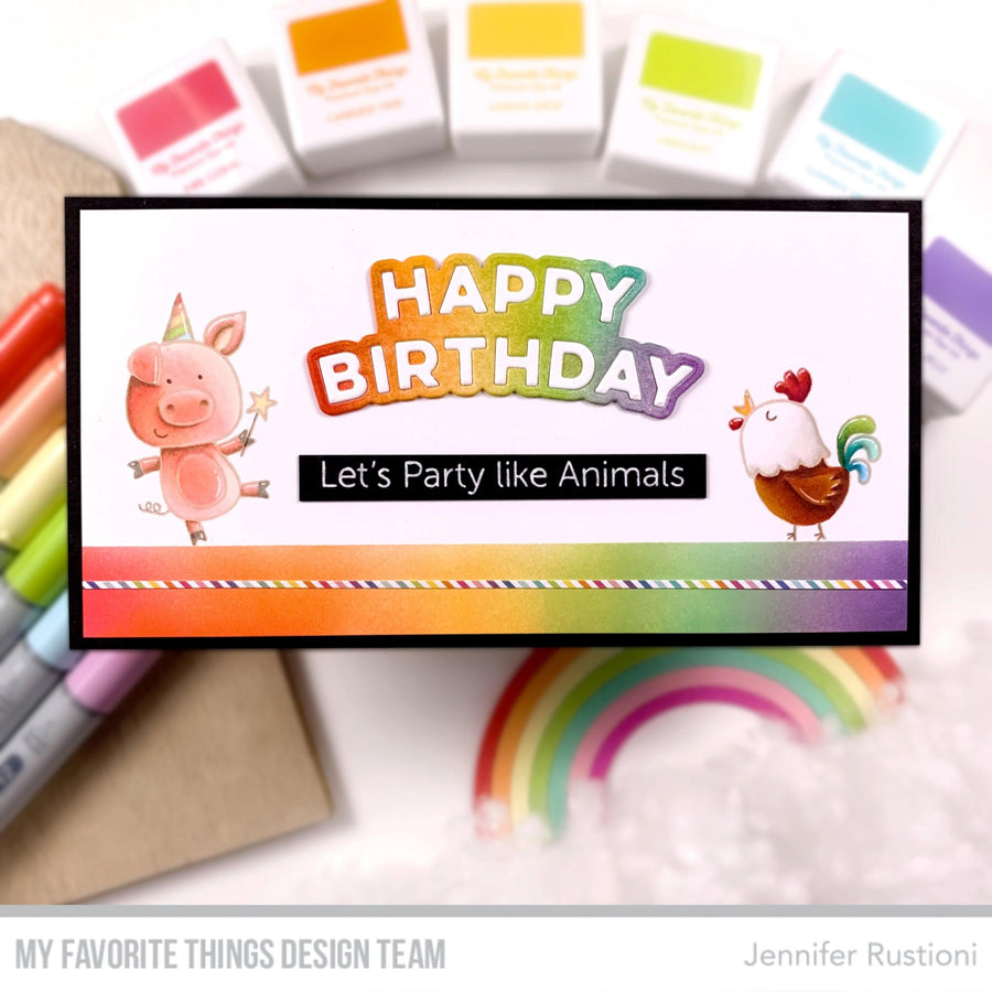 MY FAVORITE THINGS -Barnyard Birthday STAMP & DIE SET - 9