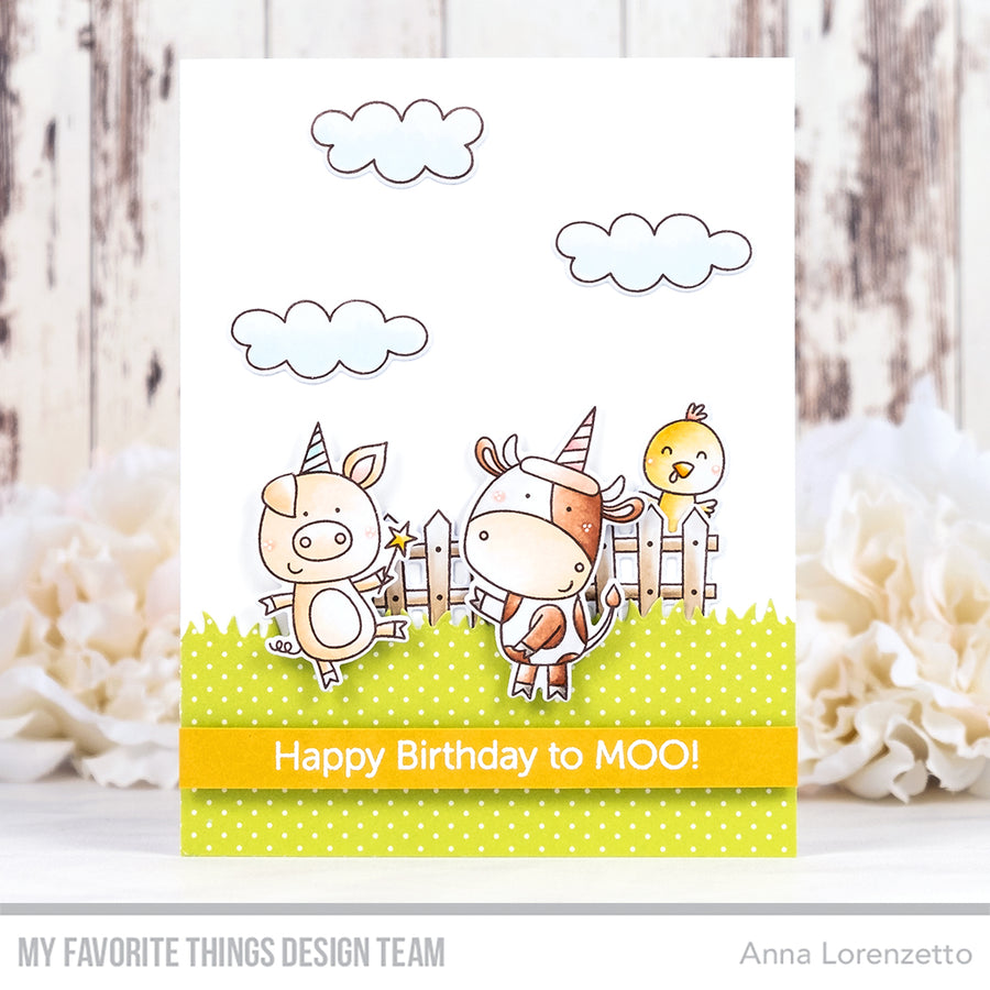 MY FAVORITE THINGS -Barnyard Birthday STAMP & DIE SET - 5