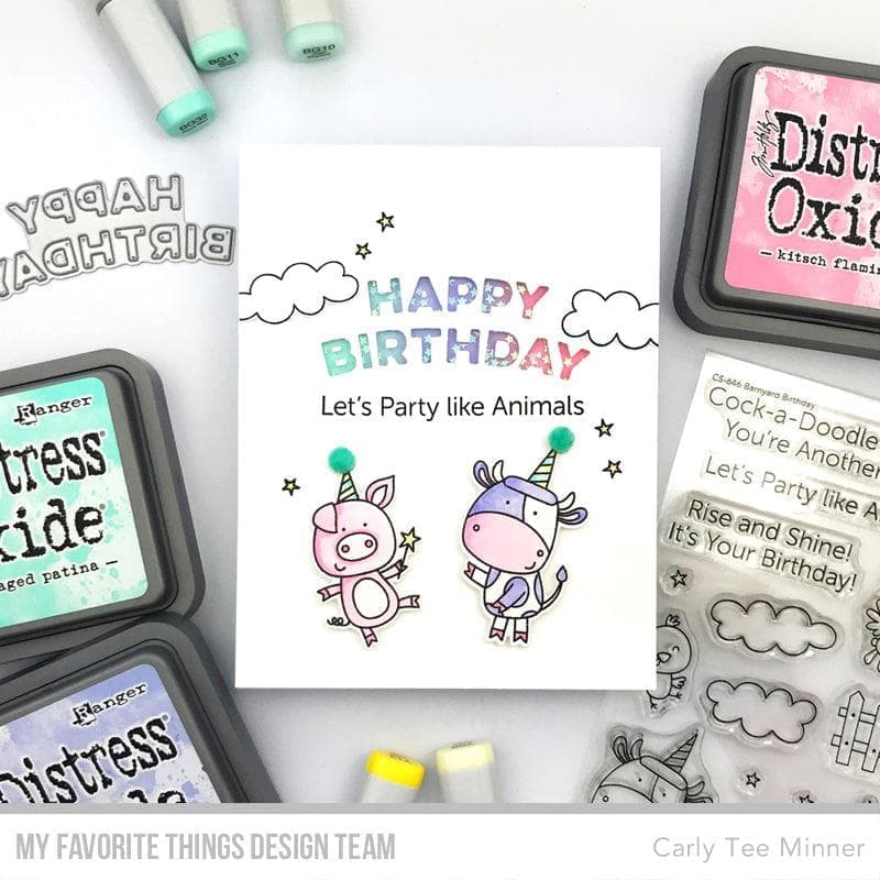 MY FAVORITE THINGS -Barnyard Birthday STAMP & DIE SET - 6