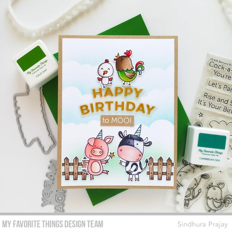 MY FAVORITE THINGS -Barnyard Birthday STAMP & DIE SET - 14